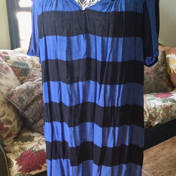 Rodebjer Blue Black Striped Dress size SMALL - Picture 2 of 8